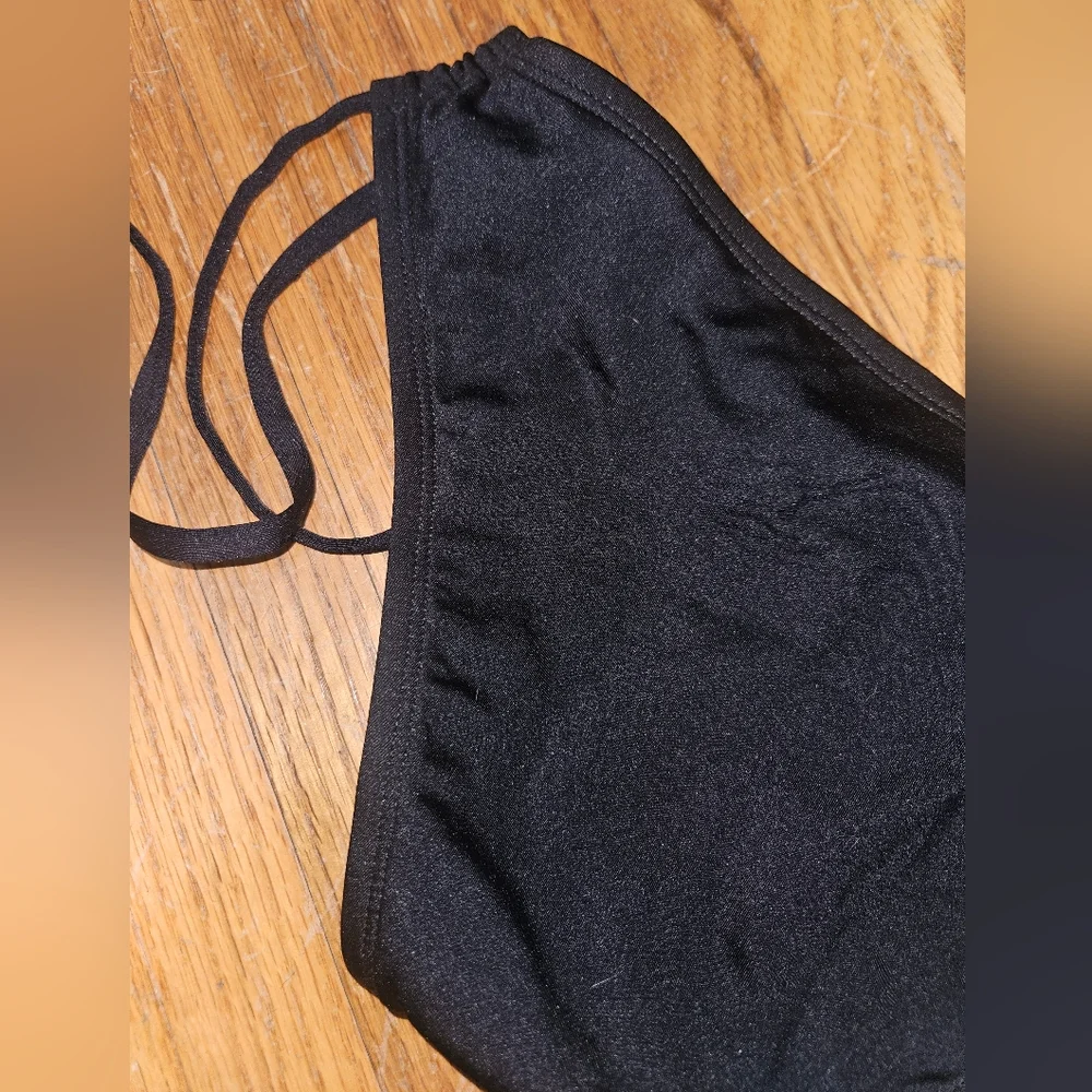 Kona Sol Black Bikini Bottom with Side Ties Size Small - Picture 10 of 10